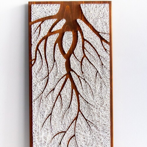 Tree String Art Silhouette Modern Minimalist Wall Decoration Etsy
