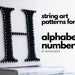 String art pattern printable DIY full alphabet and numbers | Etsy