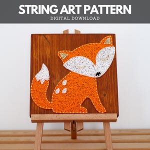 String Art Pattern - Small Forest Fox Template