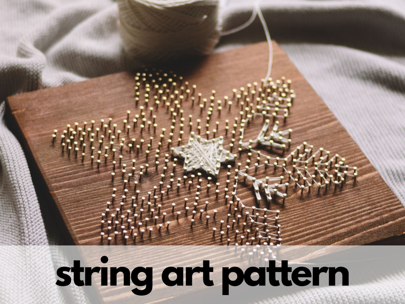 Snowflake String Art Pattern Printable Modern Minimalist Etsy