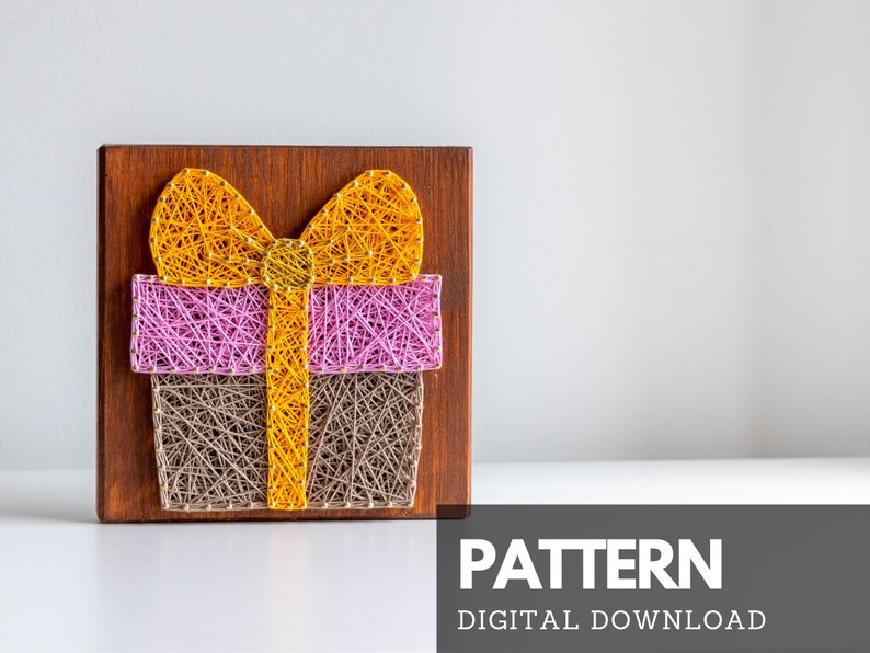 Christmas string art patterns 5 Holiday string art template set image 5