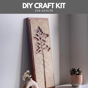 String Art Kit für Erwachsene – Kiefernbaum Silhouette DIY Bastelset