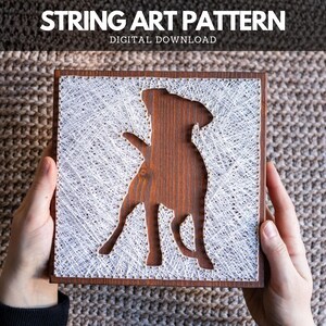 String Art Pattern - Jack Russell Silhouette Template