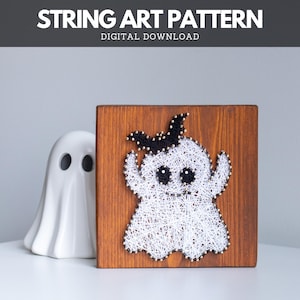 Patrón de arte de cuerdas - Plantilla de fantasma pequeño