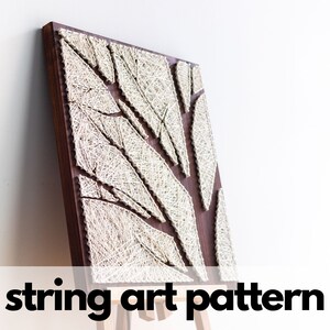 Tree Silhouette String Art Pattern Printable - Tree String Art, String ...