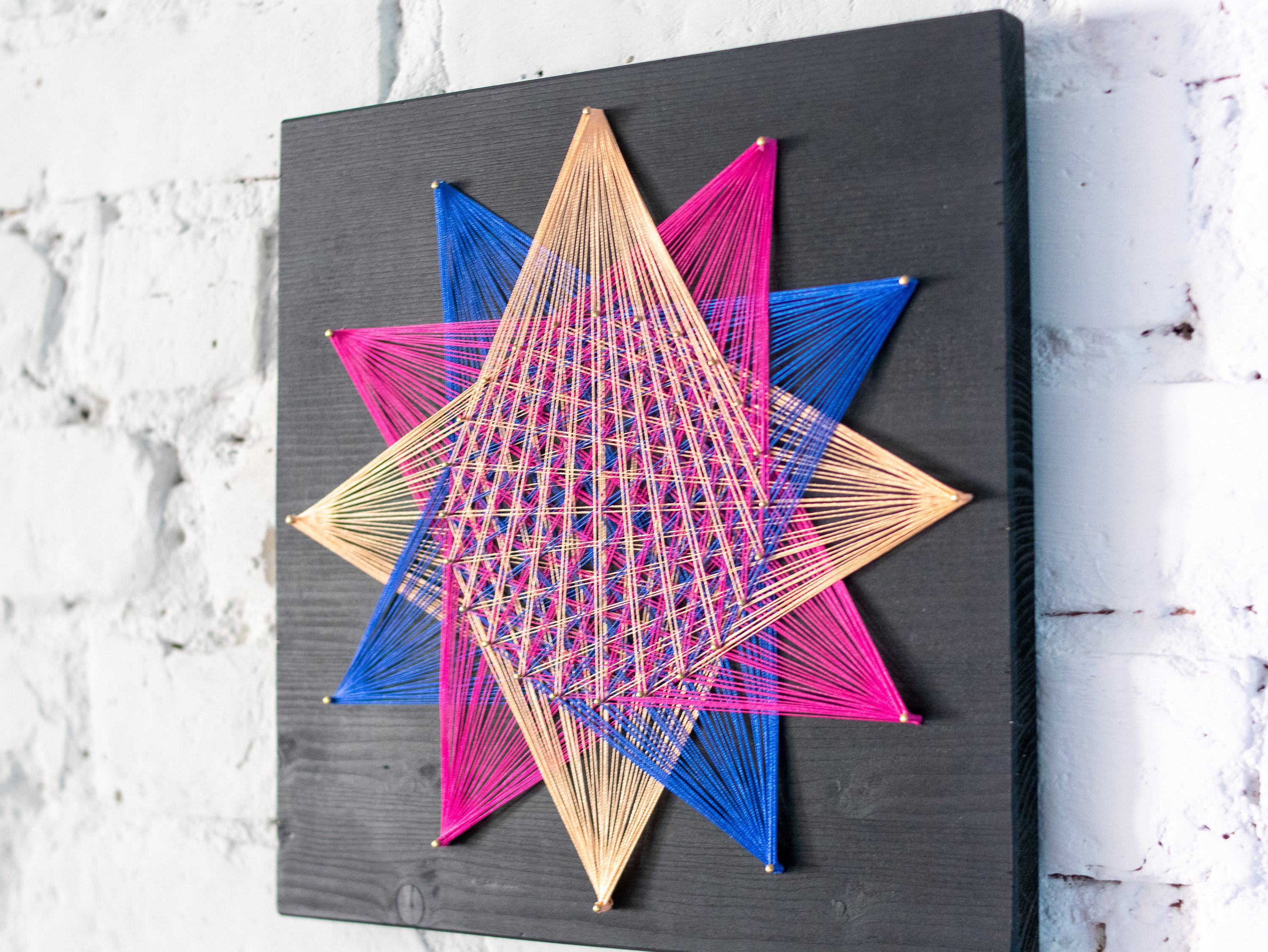 Geometric string art star mandala Sacred geometry art Geometry | Etsy