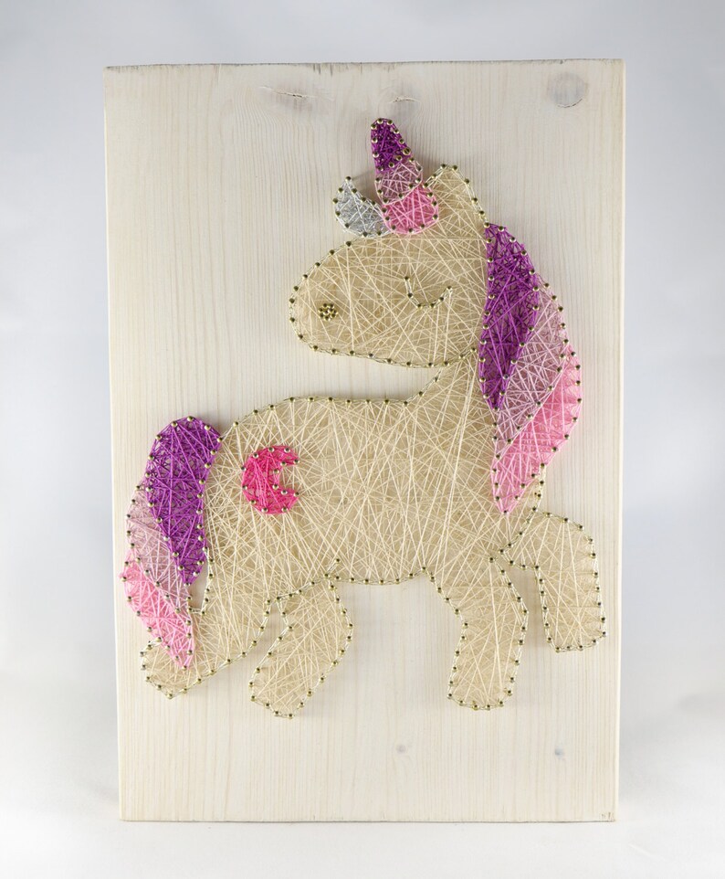 Colorful unicorn wall decor for girly girls or anyone who is a Etsy
