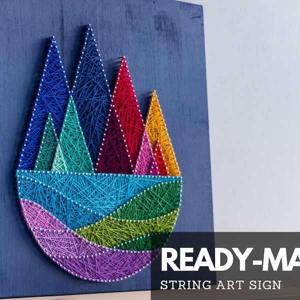 Abstract String Art Etsy