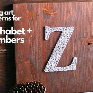 String Art Pattern Printable - DIY Full Alphabet and Numbers String Art ...