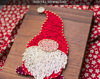 Modello String Art - Modello Gnomo Invernale