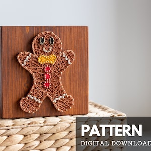 Christmas string art patterns 5 Holiday string art template set image 4