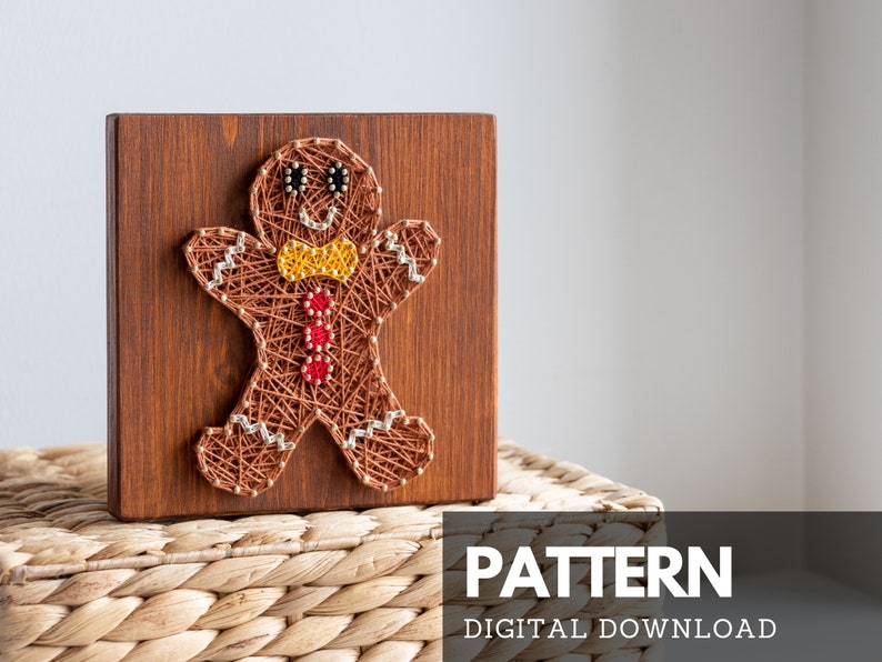 Christmas string art patterns 5 Holiday string art template set image 4