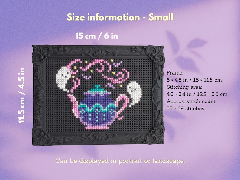 Cross Stitch Frame STL Bundle: Baroque Small + Large Stitchable Embroidery Blank, 3D Print Files image 3