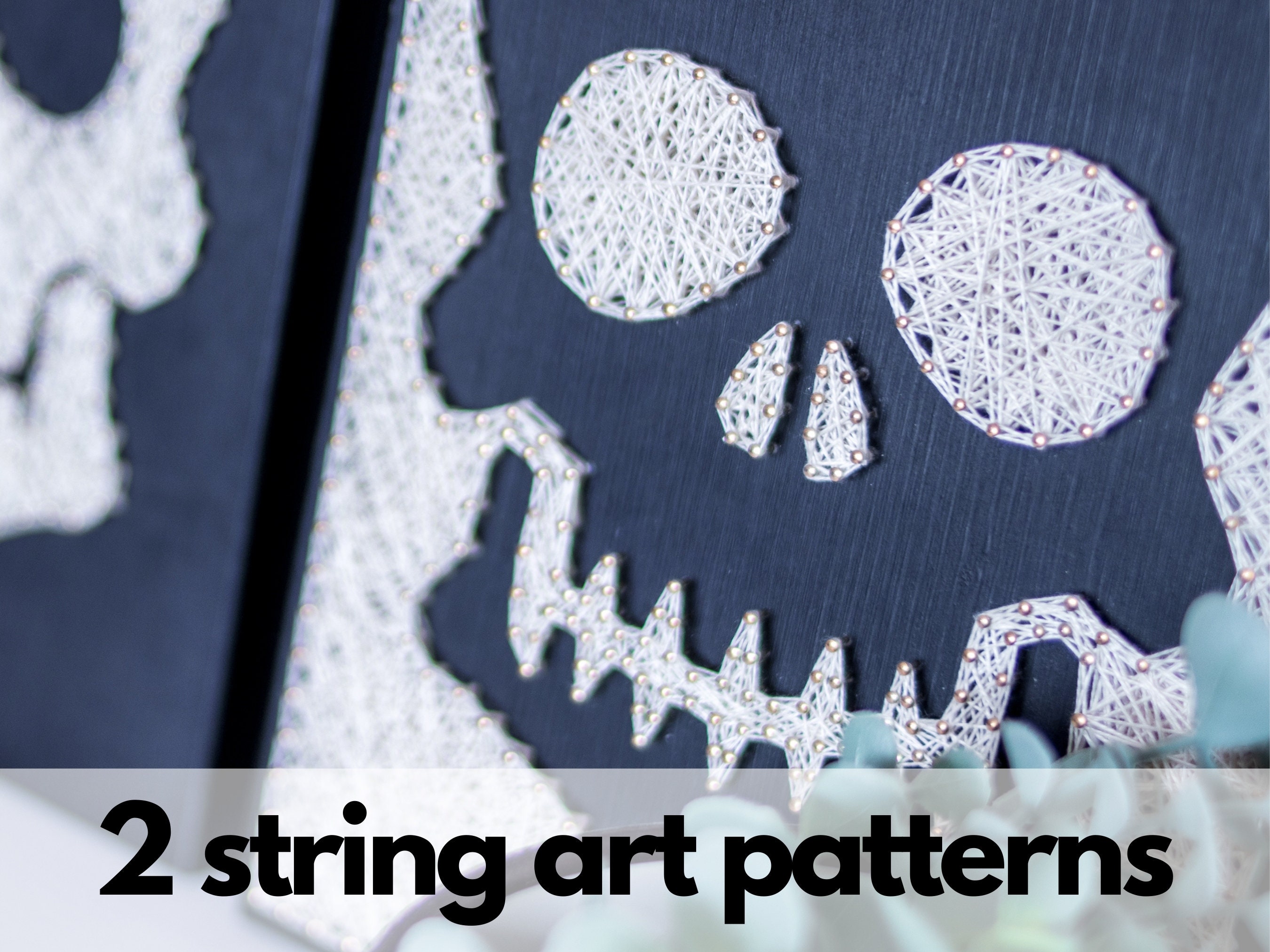 Skull String Design String Art Pattern - Skull Template - Etsy