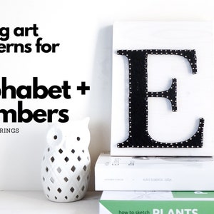 String Art Pattern Printable DIY Full Alphabet and Numbers - Etsy