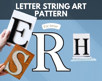 String Art Pattern - Letter R Template