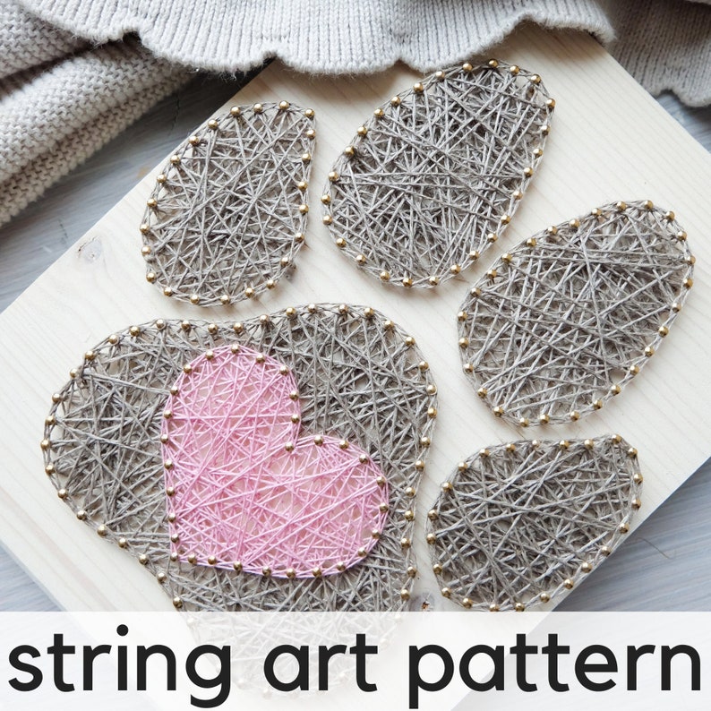 Dog Paw String Art Pattern Printable Dog Paw and Heart - Etsy Australia