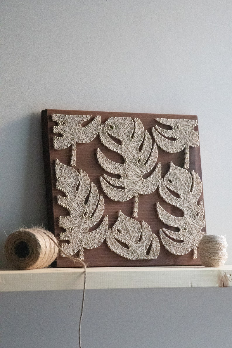 Banana Leaf Wall Art Monstera Deliciosa Wall Hanging Tropical Etsy