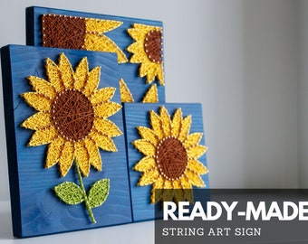 Sunflower Wall Hanging - String Art Sign