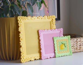 Cross Stitch Frame: Floral Ornate Stitchable Embroidery Blank, No-Hoop Needlework Display