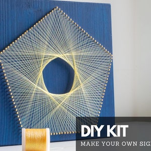Do it yourself string art craft kit for adults, geometric DIY handmade wall decor for home