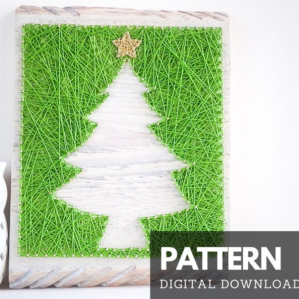 Nail and String Christmas Tree - Etsy
