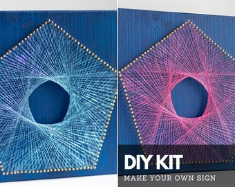 Do it yourself craft kit for adults - geometric string art kits for adults