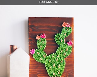 String Art Kit for Adults – Green Cactus DIY Craft Kit
