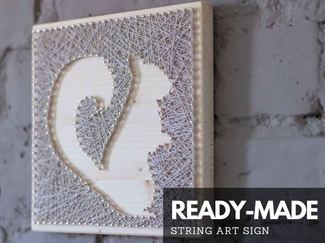 Buy String Art Squirrel Sign, Cute Wood Wall Art for Neutral Nursery ...