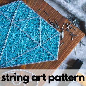 String Dimond Shape String Art Pattern - Diamond Gemstone Template - Etsy