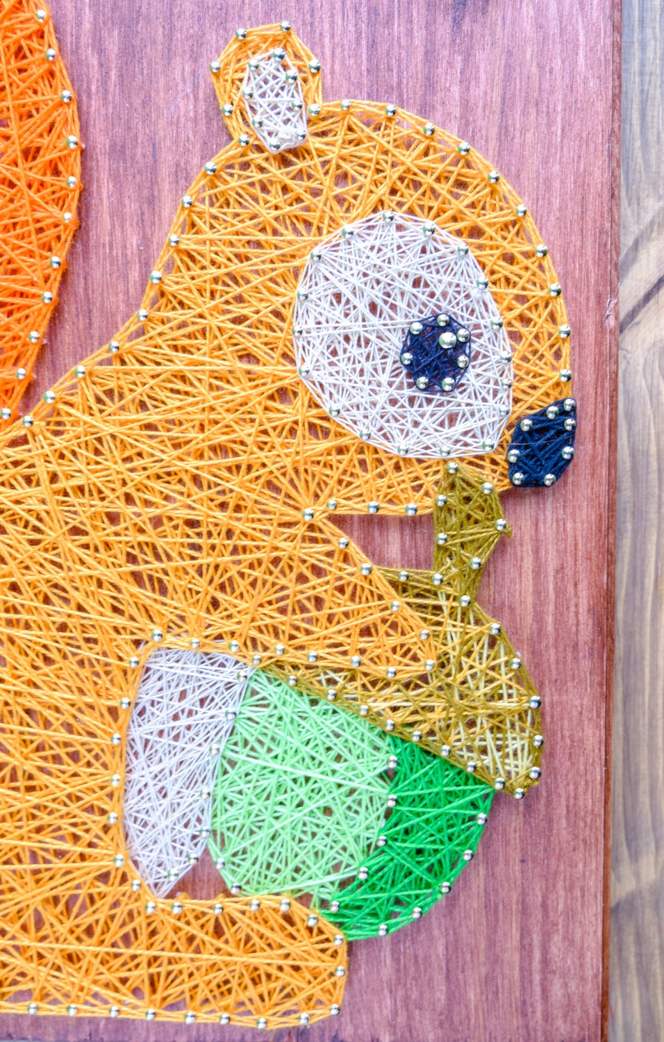 String art wall decor squirrel string art made on reclaimed Etsy