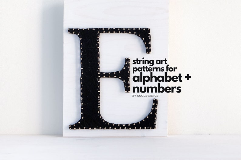 String Art Pattern Printable DIY Full Alphabet and Numbers Etsy