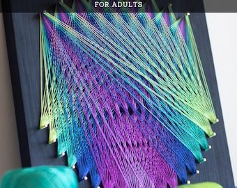 Peacock DIY Craft Kit for Adults – Colorful String Art Kit, Mindful Hobby Gift, Dopamine Decor DIY, Relaxing Creative Project