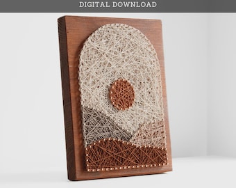String Art Pattern -Simple Mountains Template