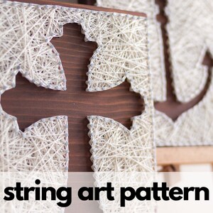 String Art Pattern Printable Religious Cross DIY String Art - Etsy