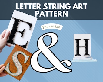 String Art Pattern - Ampersand Symbol (&) Template