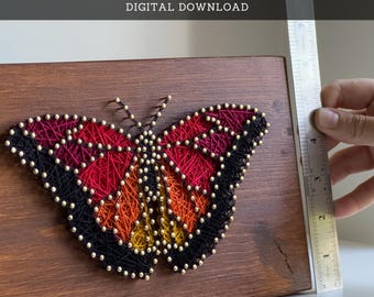 String Art Pattern - Monarch Butterfly Template