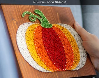 String Art Pattern - Harvest Pumpkin Template