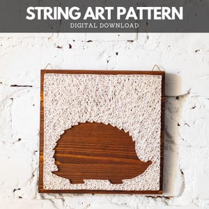 String Art Pattern - Wald Igel Vorlage