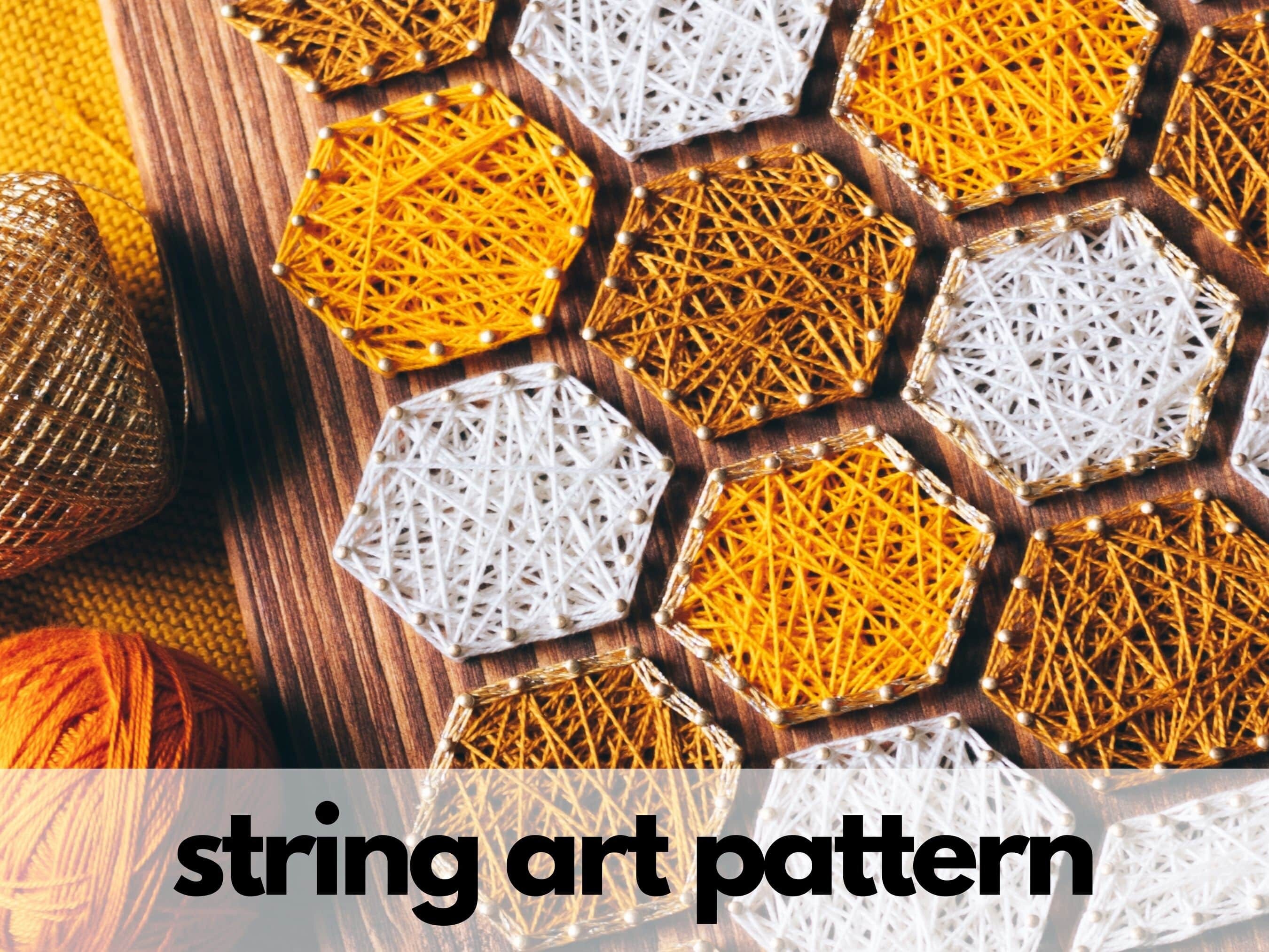 Honeycomb String Art Kit, Crafts for Adults, Craft Kit, Bee Decor, String  Art for Beginners, Arts and Crafts, DIY Kit for Adults and Kids 
