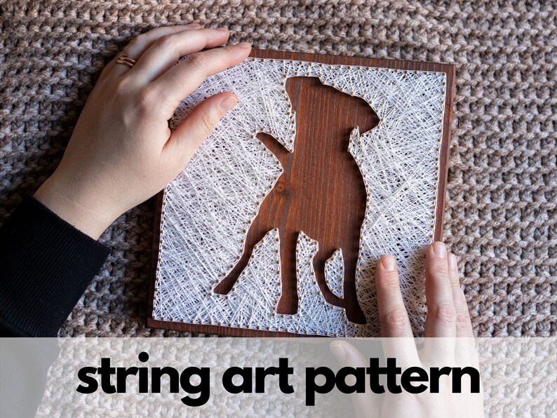 Dog String Art Pattern Printable Dog String Art Template - Etsy