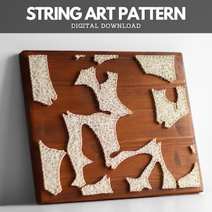 String Art Pattern - Flying Butterflies Silhouette Template