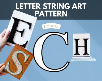 String Art Pattern - Letter C Template