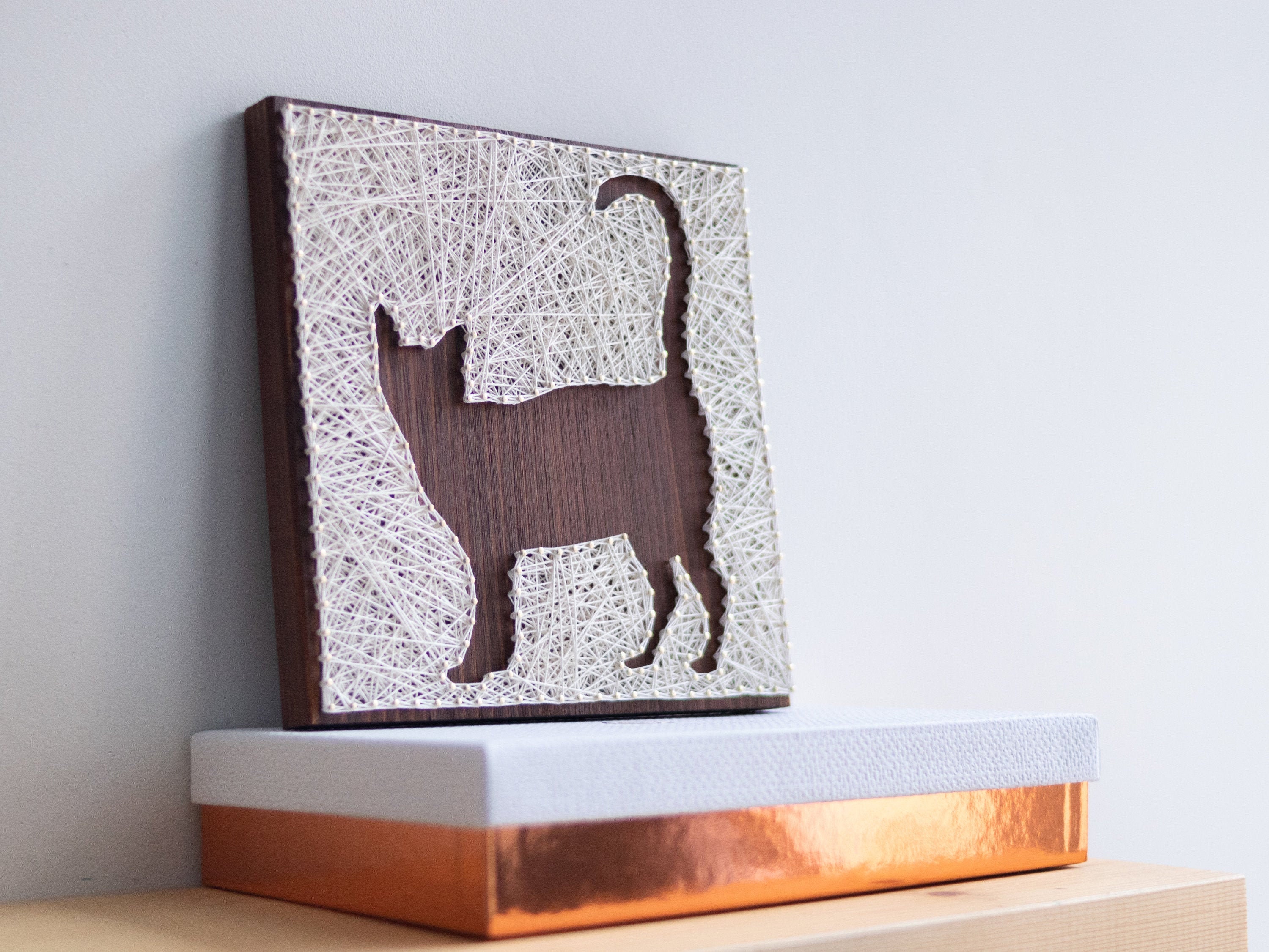 Cat string art wall decor feline gift for animal lover cat Etsy