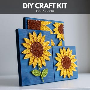Sunflower String Art Kit for Adults – DIY Wall Decor Craft Kit