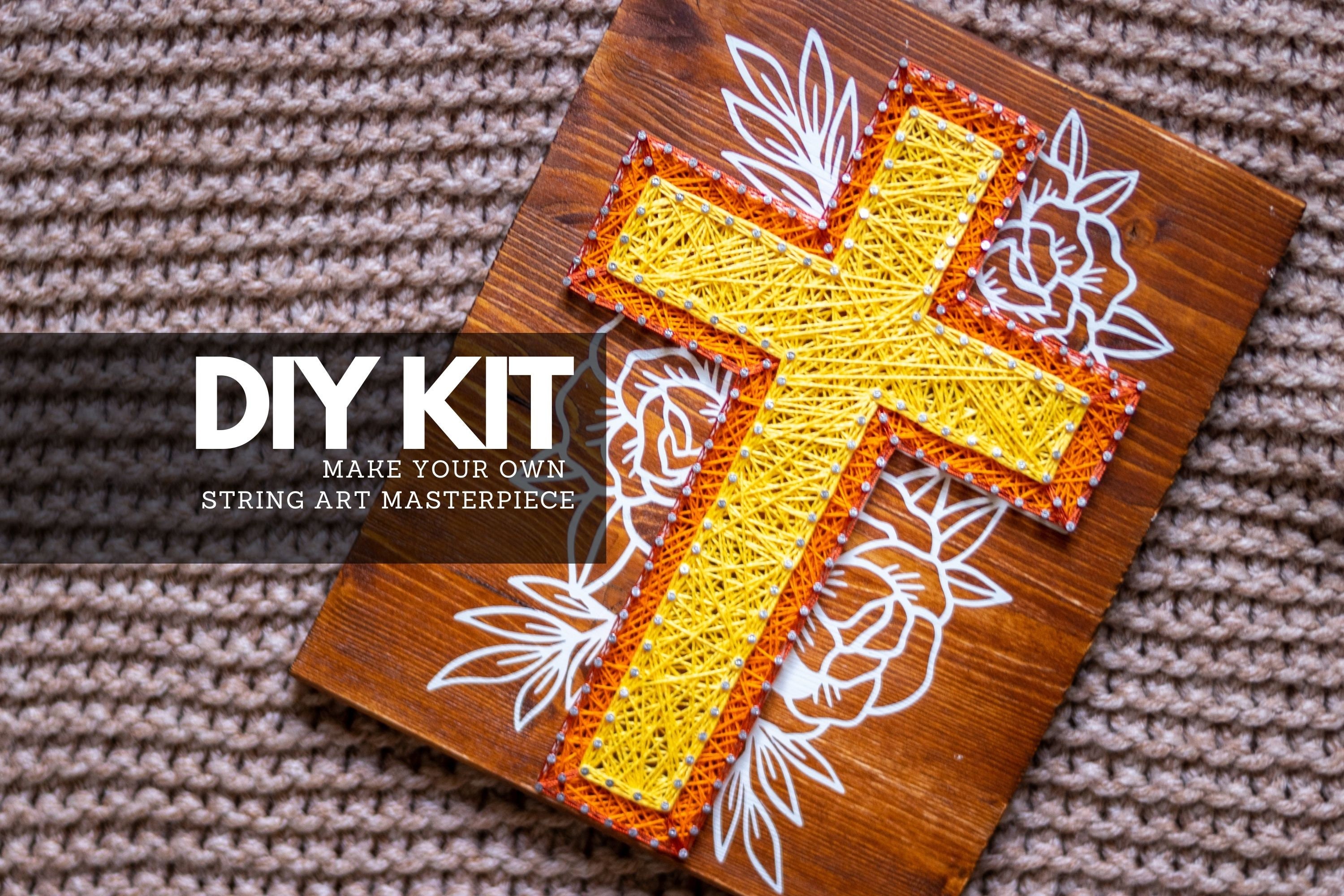 Cross String Art DIY Kit Beginners Christian Wall Art Easter Etsy