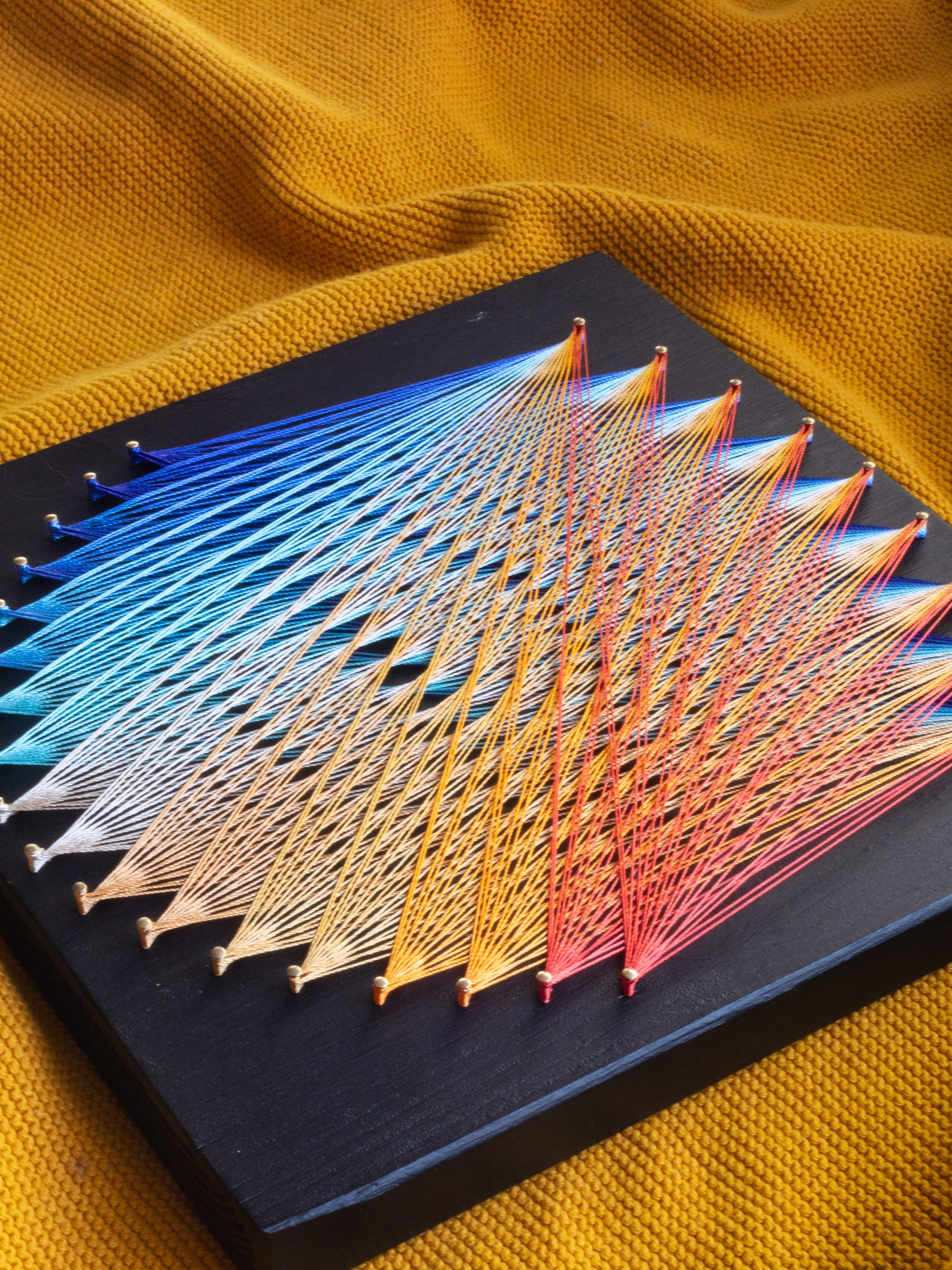 Geometric Fractal String Art Wall Hanging Etsy