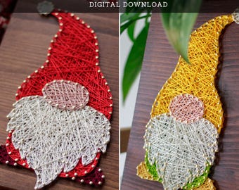 Tekenreekskunstpatroon - sjabloon kerstkabouter