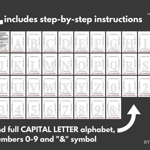 String art pattern printable DIY full alphabet and numbers | Etsy