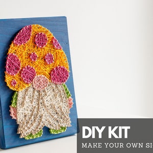 Gnome do it yourself craft kit for adults - string art DIY kit